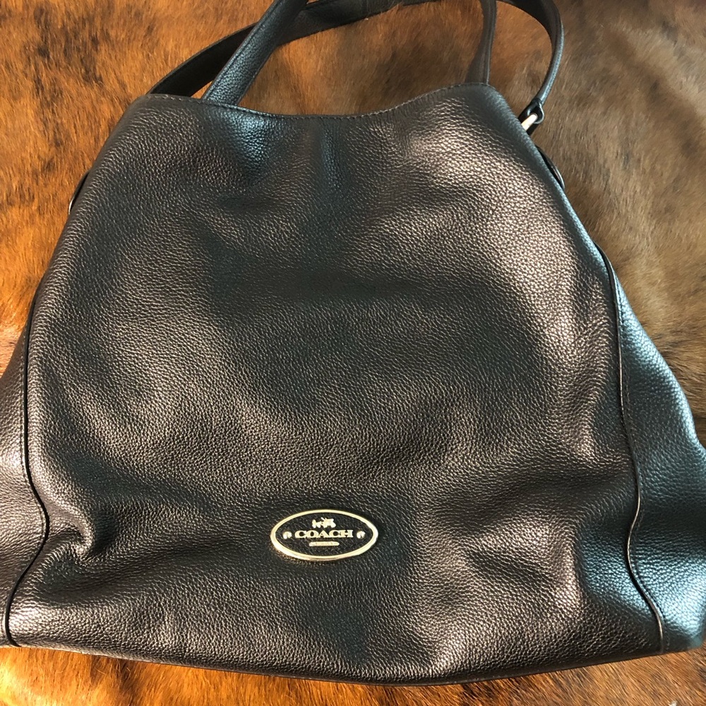 Black Pebble Leather Dalton Bag